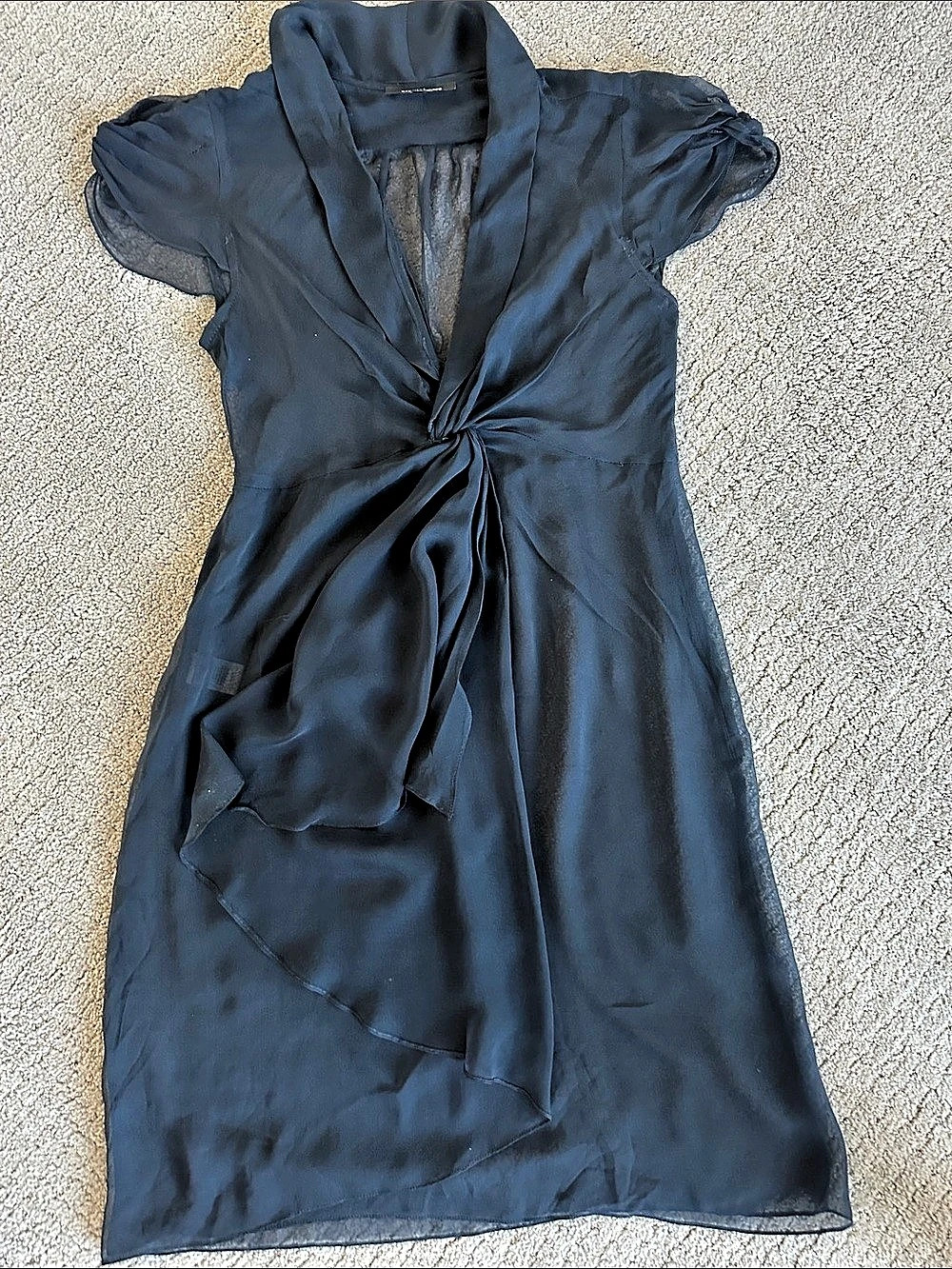 Women's Draped Mini Dress in Black Like New